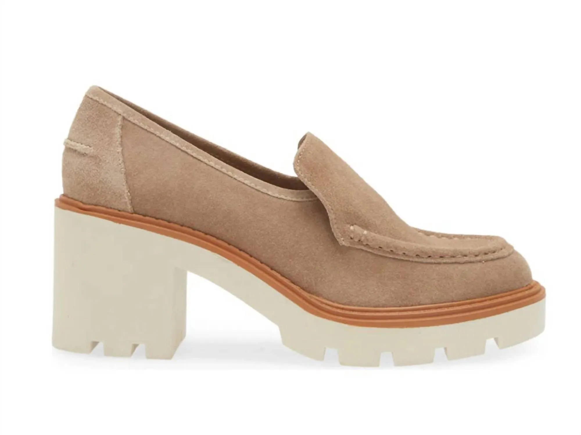 Women's Finna Suede Loafer Shoe In Latte