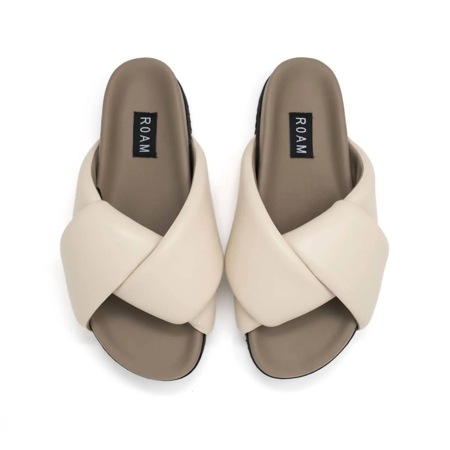 Women's Foldy Puffy Sandals In Cream