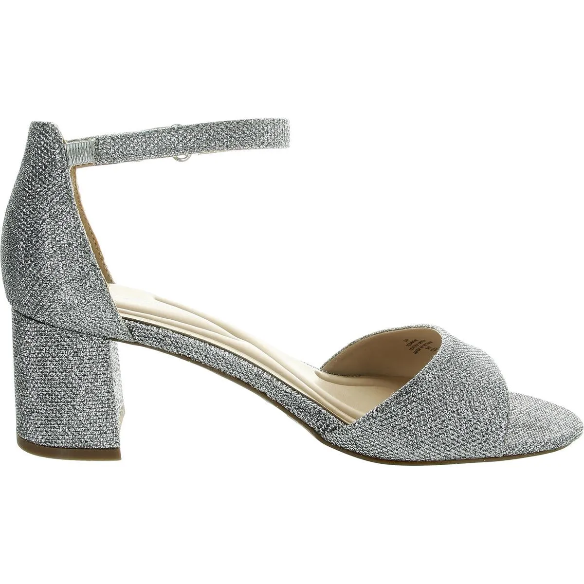 Womens Glitter Shimmer Ankle Strap