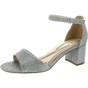 Womens Glitter Shimmer Ankle Strap