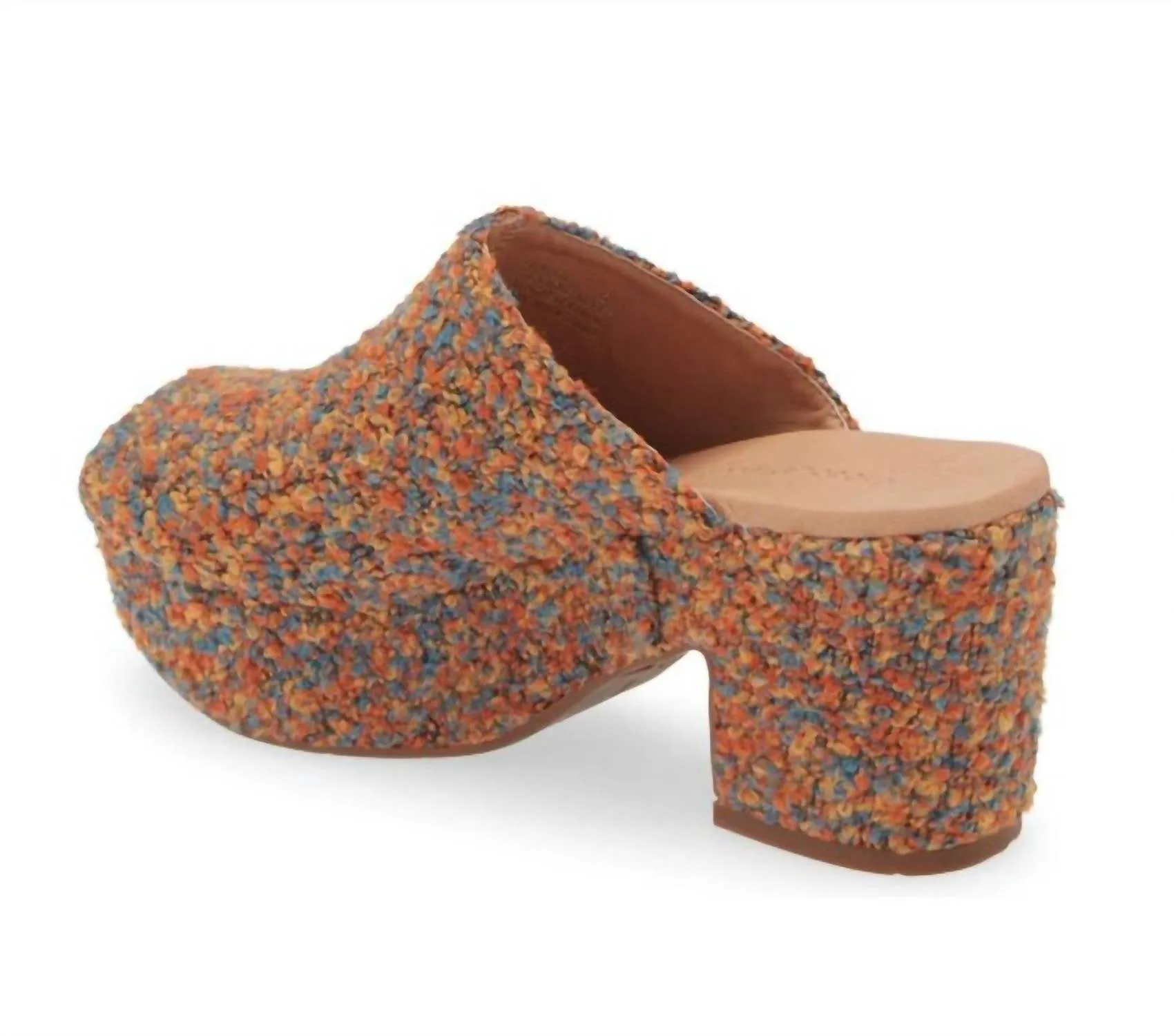 Women's Gwyn Platform Heel In Rust Multi Tweed
