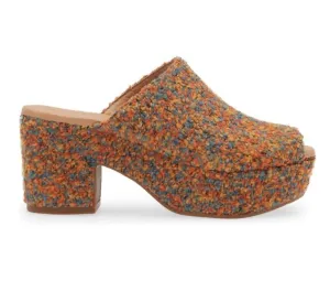 Women's Gwyn Platform Heel In Rust Multi Tweed