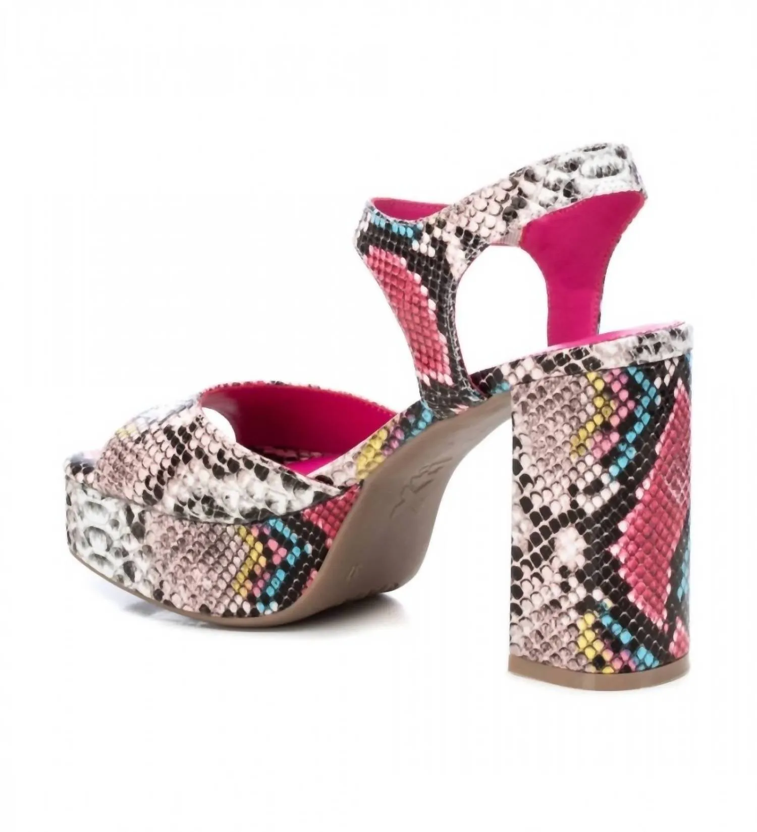 Women's Heeled Platform Sandals In Multicolor