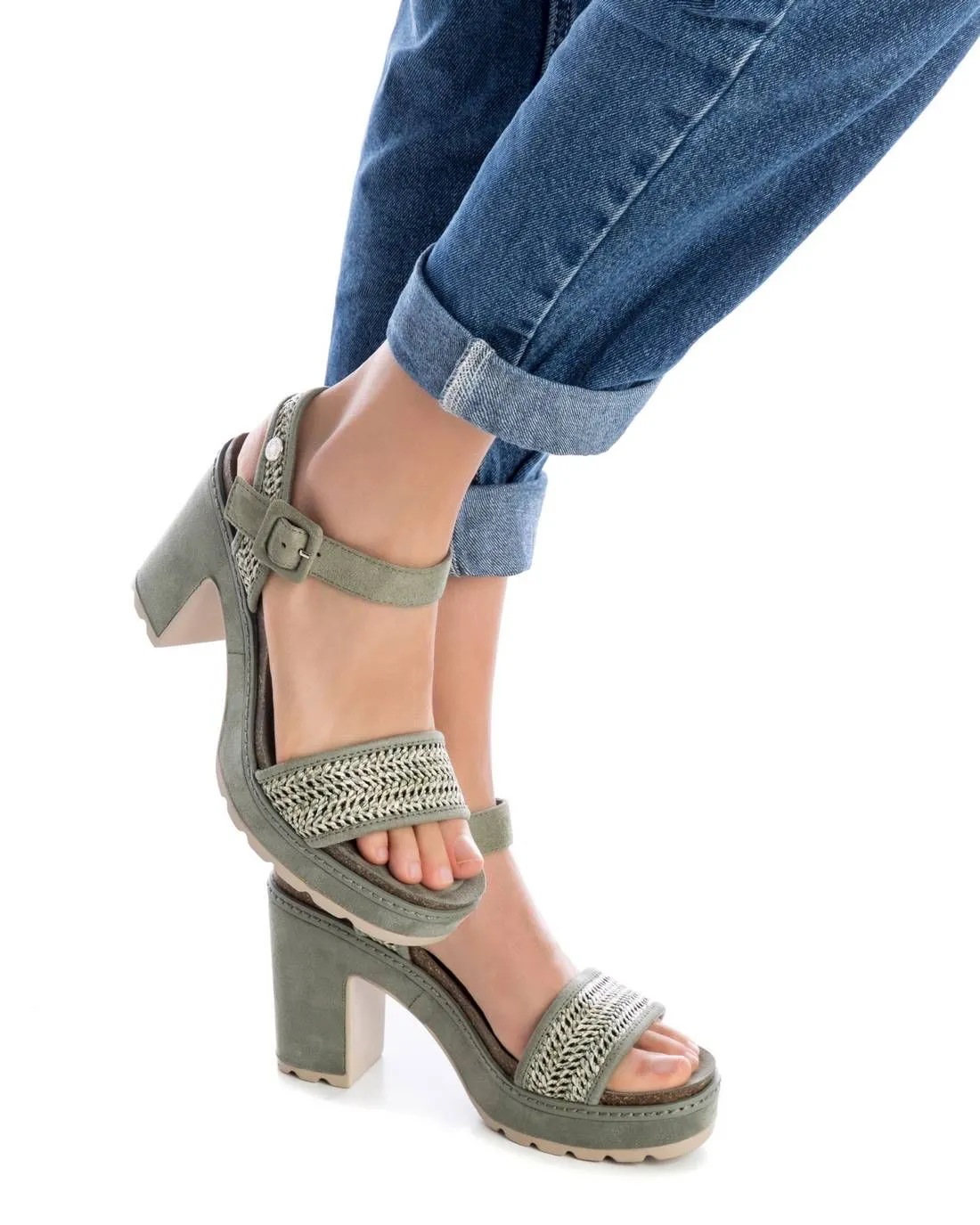 Women's Heeled Suede Sandals By XTI