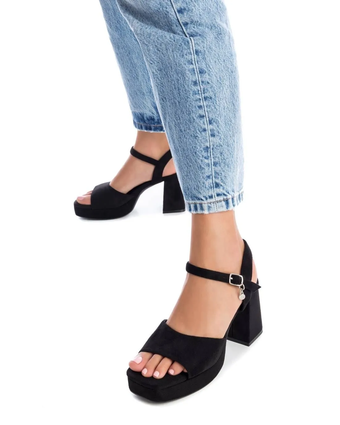 Women's Heeled Suede Sandals With Platform By XTI