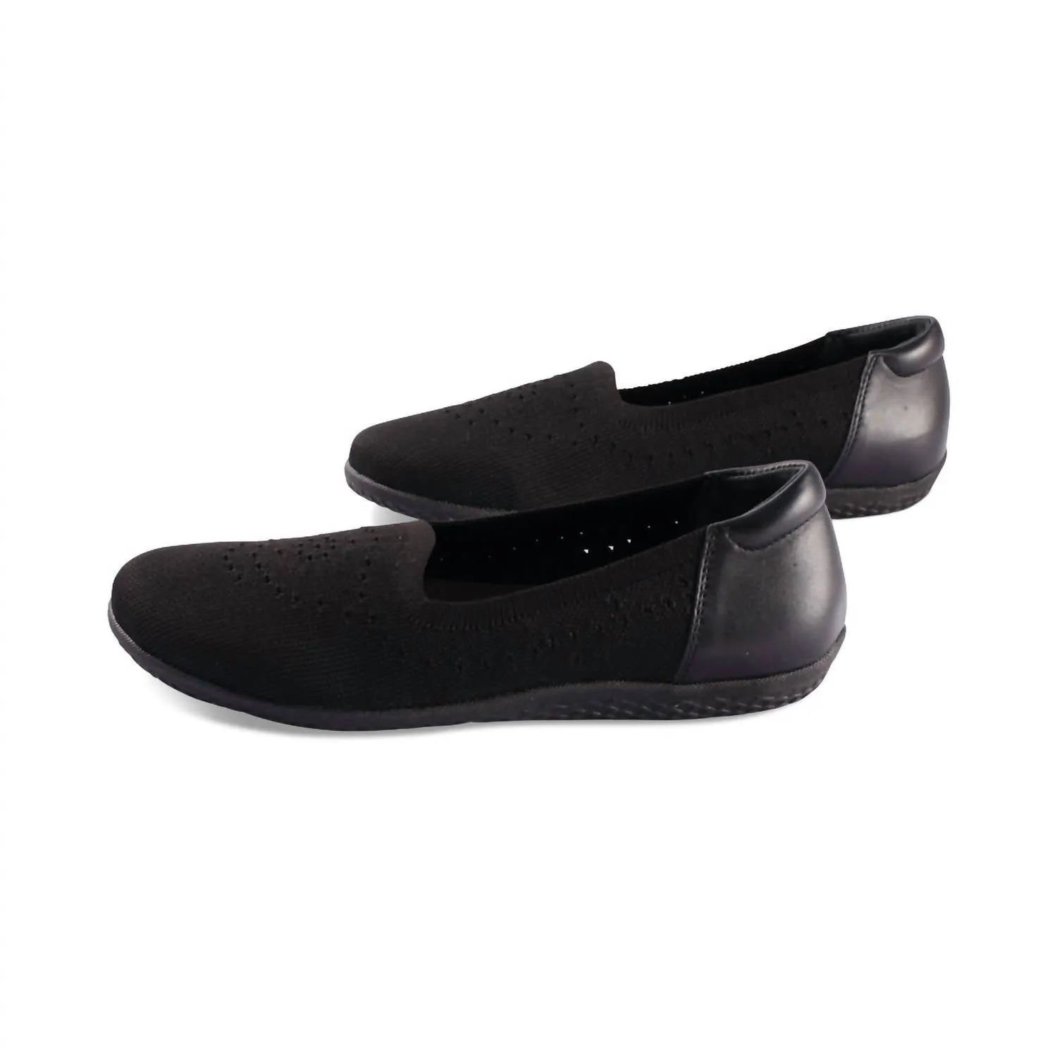 Women's Italy Flats In Black Fabric