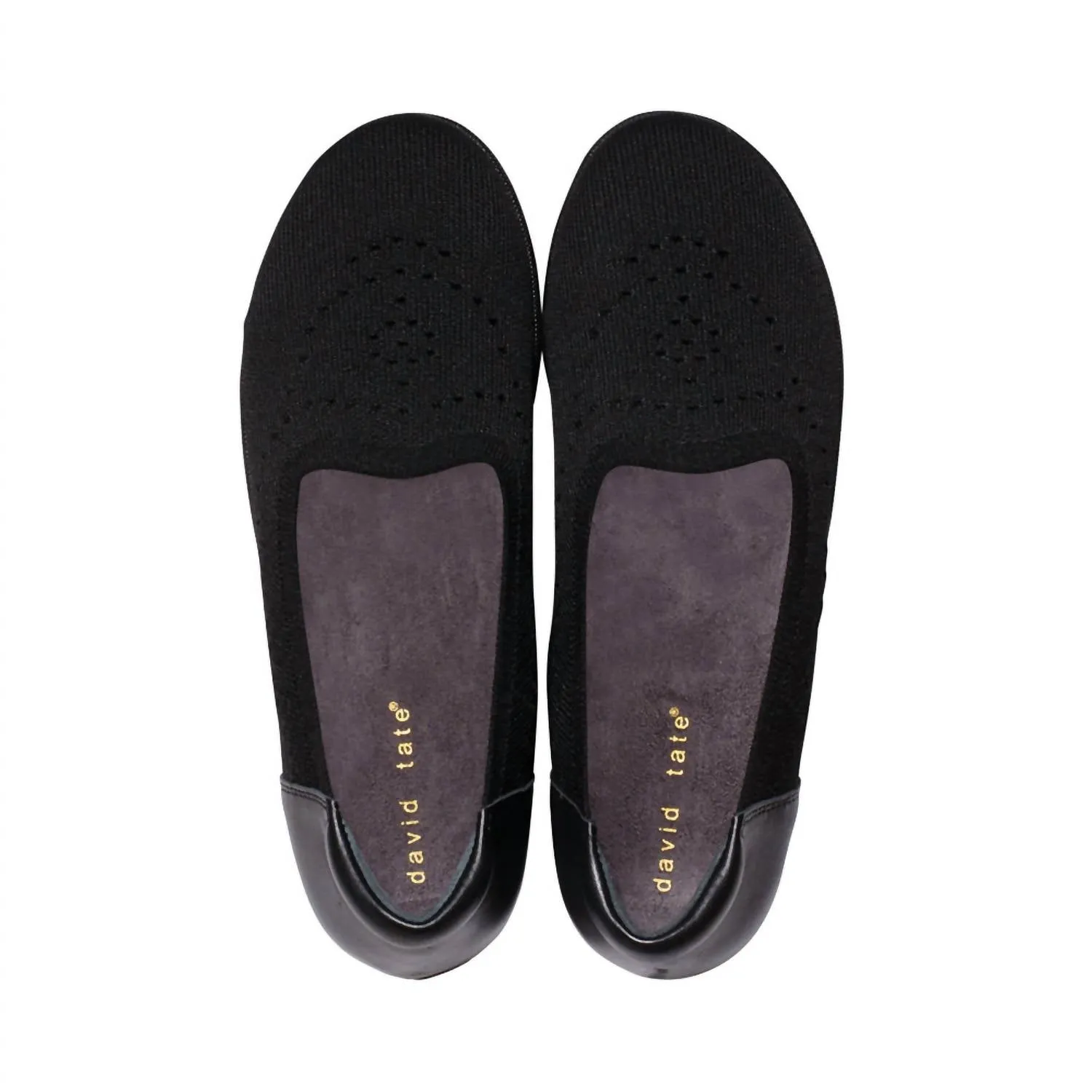 Women's Italy Flats In Black Fabric