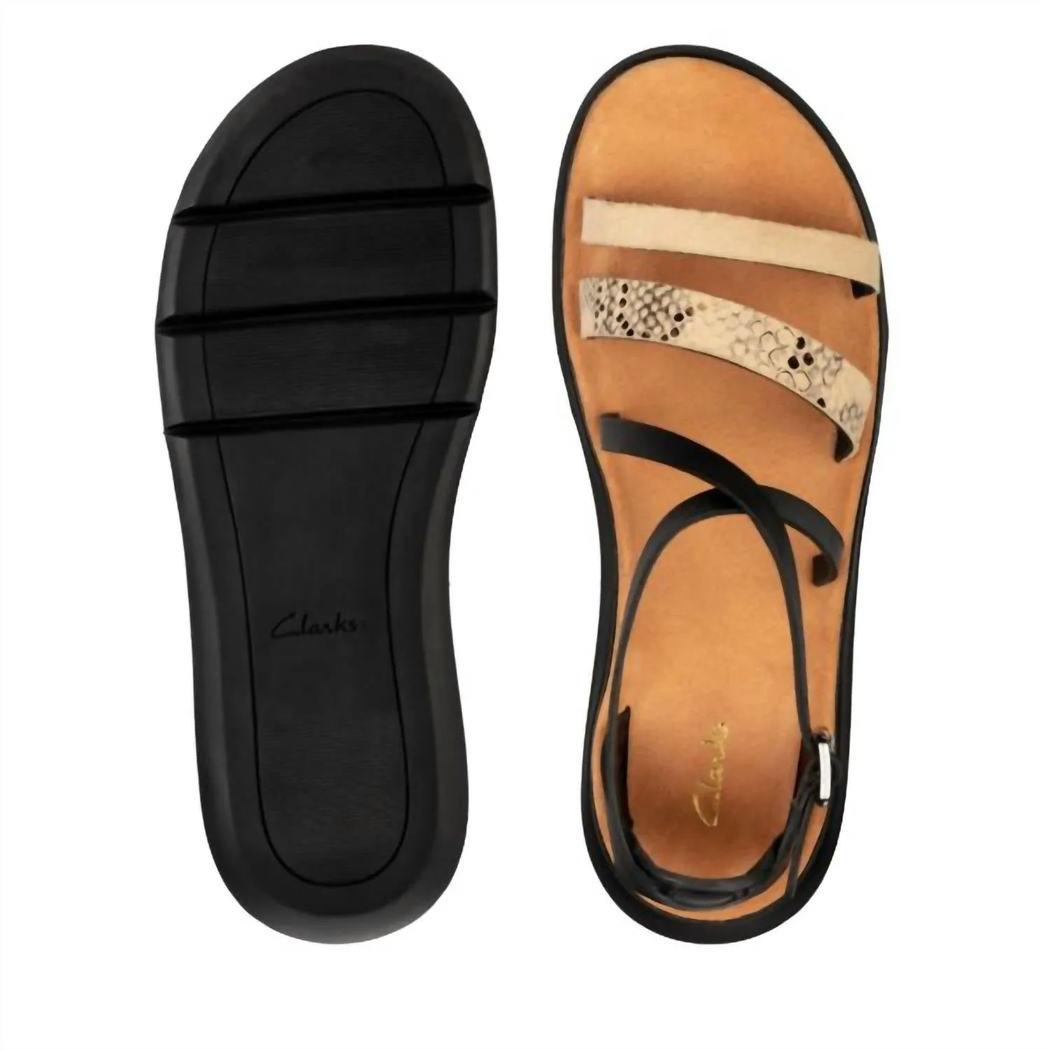 Women's Jemsa Strap Sandal In Black Combi