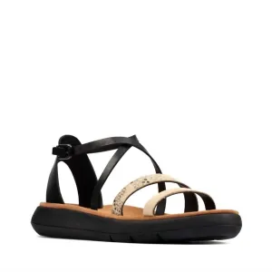 Women's Jemsa Strap Sandal In Black Combi