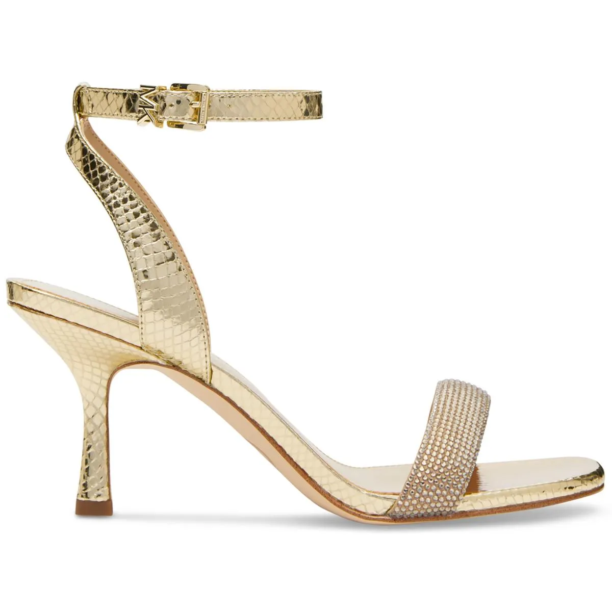 Womens Jeweled Leather Heels