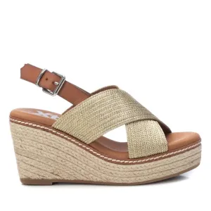 Women's Jute Wedge Sandals In Gold