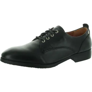 Womens Lace-Up Leather Oxfords