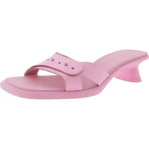 Womens Laceless Leather Mule Sandals