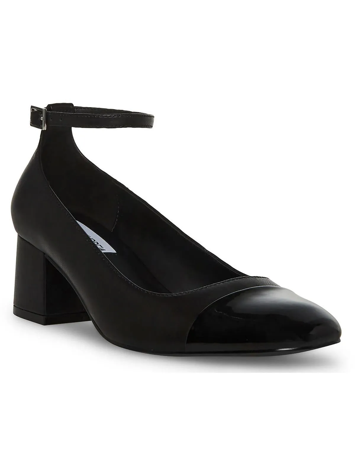 Womens Leather Ankle Strap Pumps