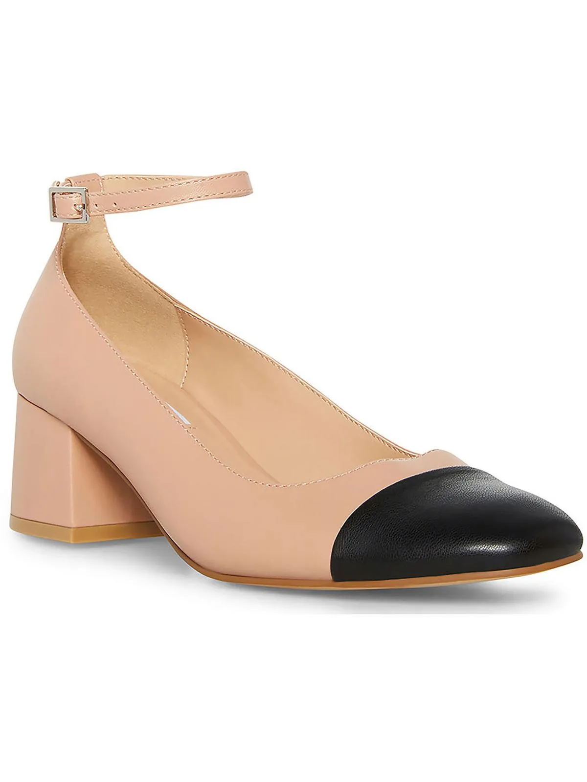 Womens Leather Ankle Strap Pumps