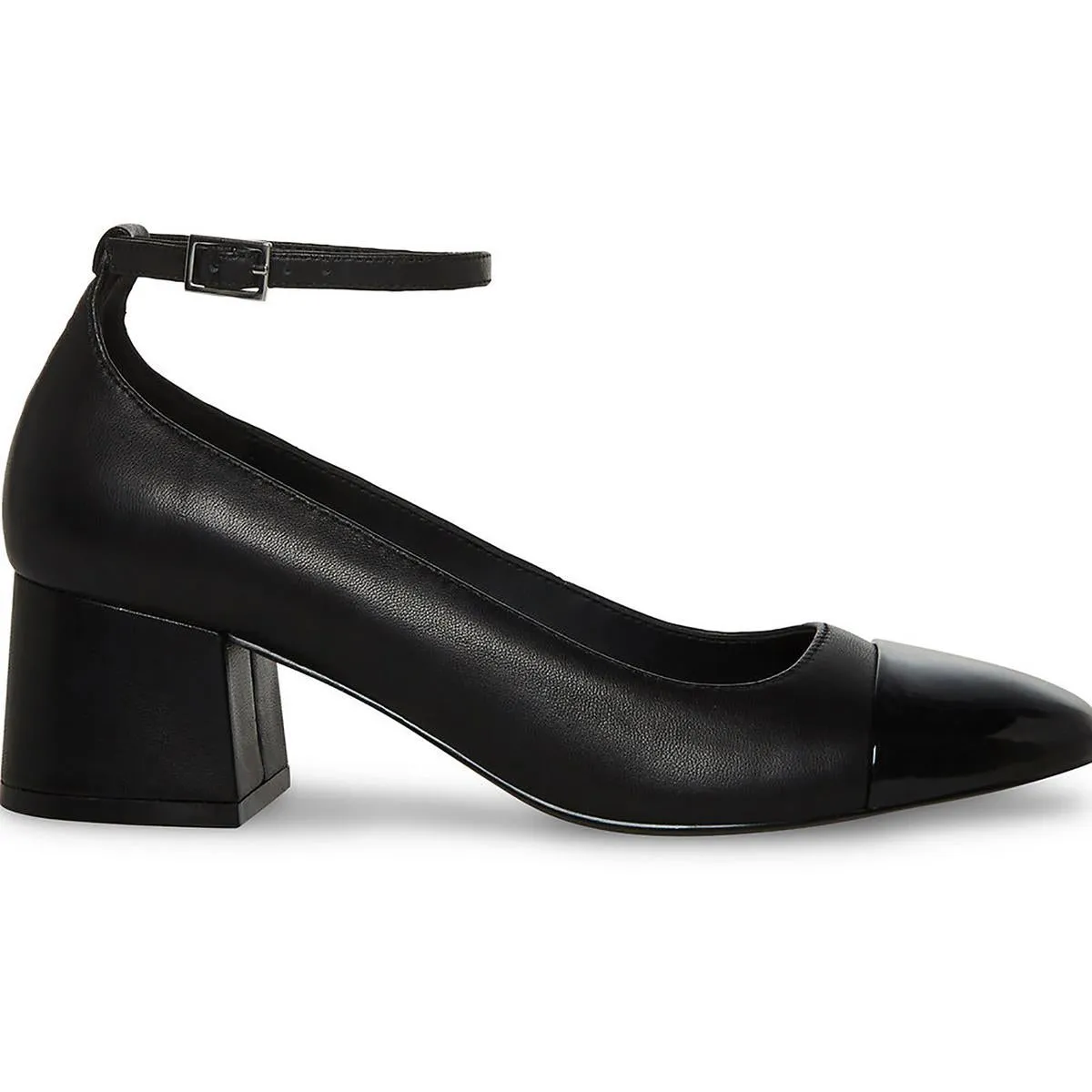Womens Leather Ankle Strap Pumps