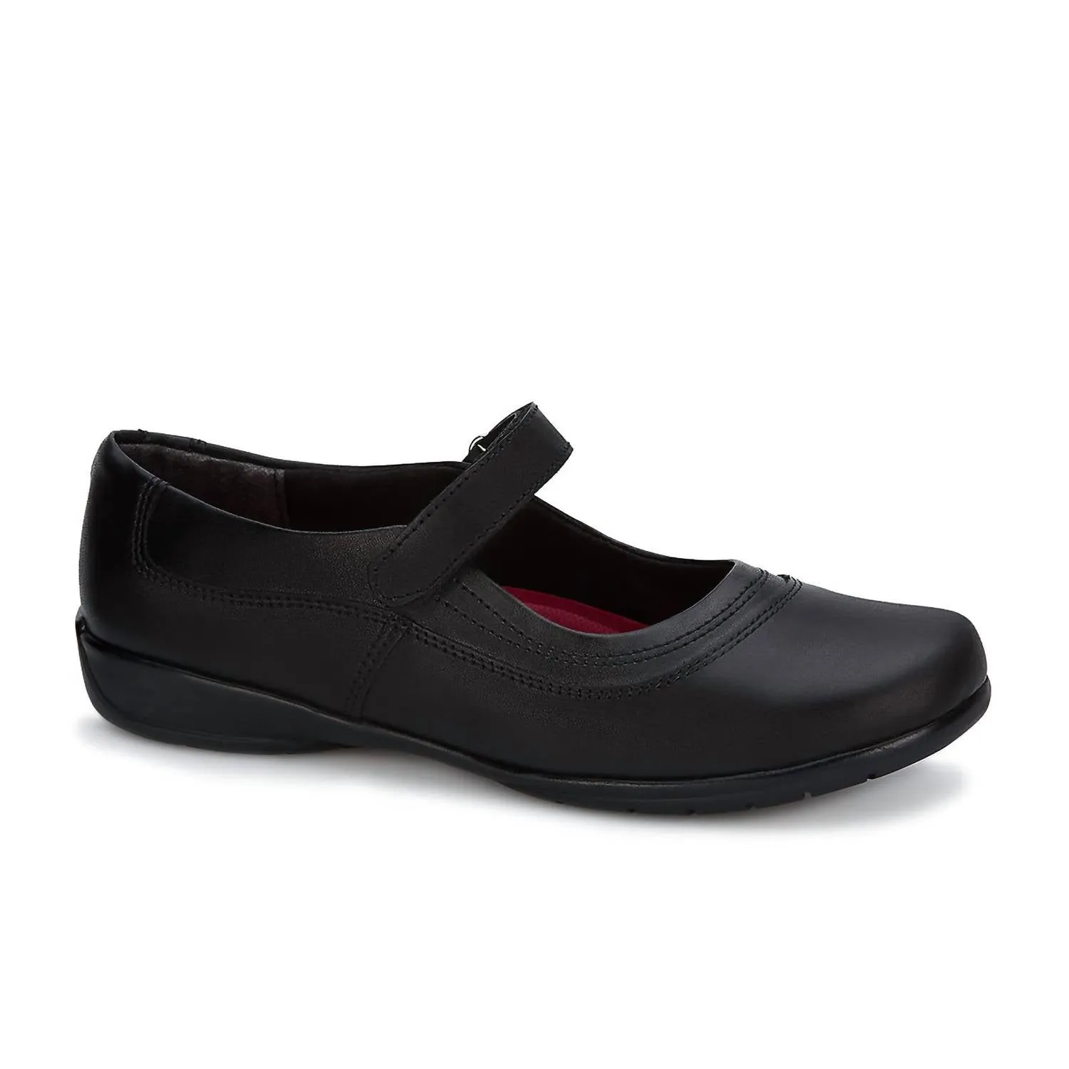 Women's Leather Mary Janes Shoes In Black