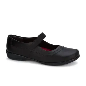 Women's Leather Mary Janes Shoes In Black
