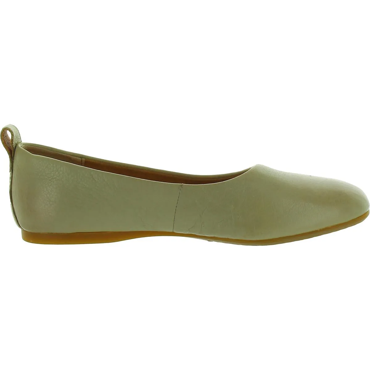 Womens Leather Slip-On Ballet Flats