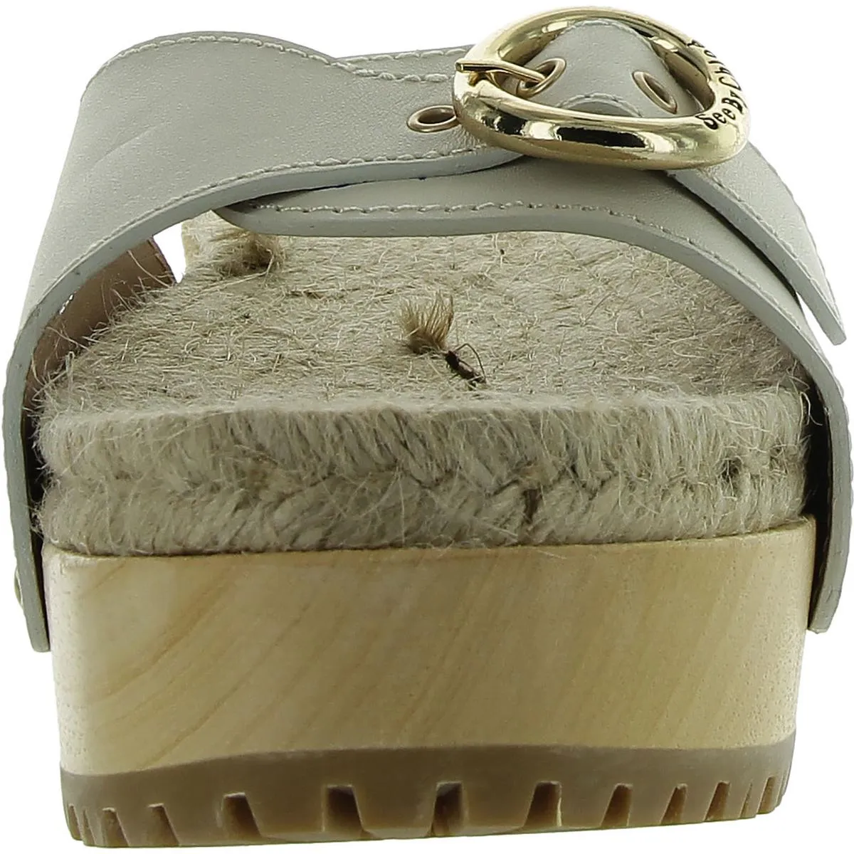 Womens Leather Slip On Block Heel