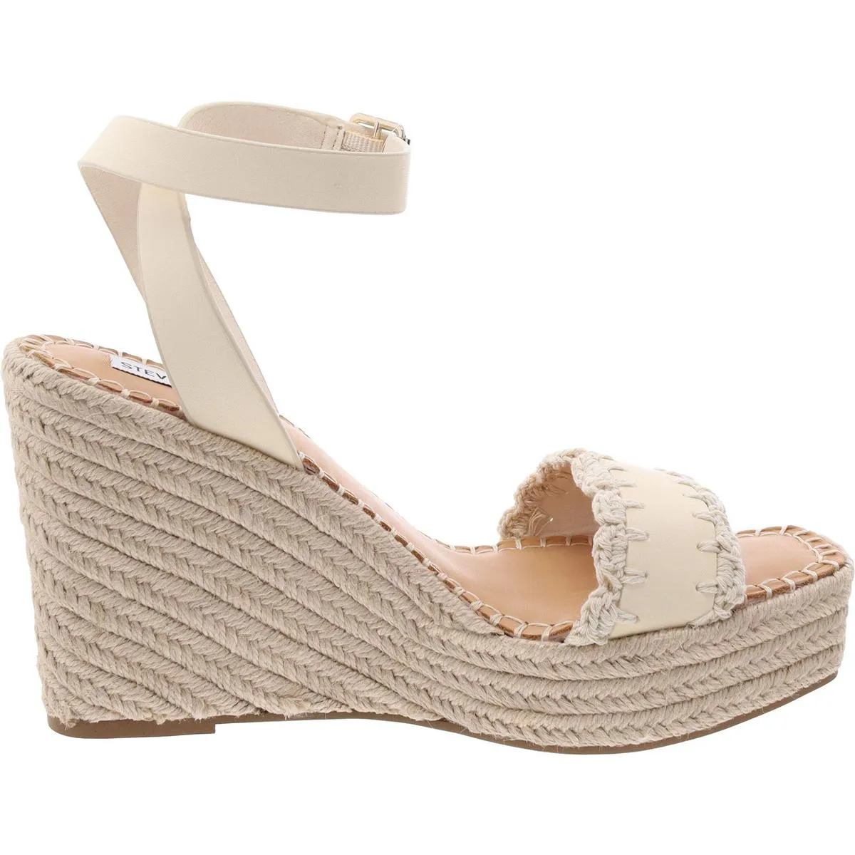 Womens Leather Slip On Espadrilles