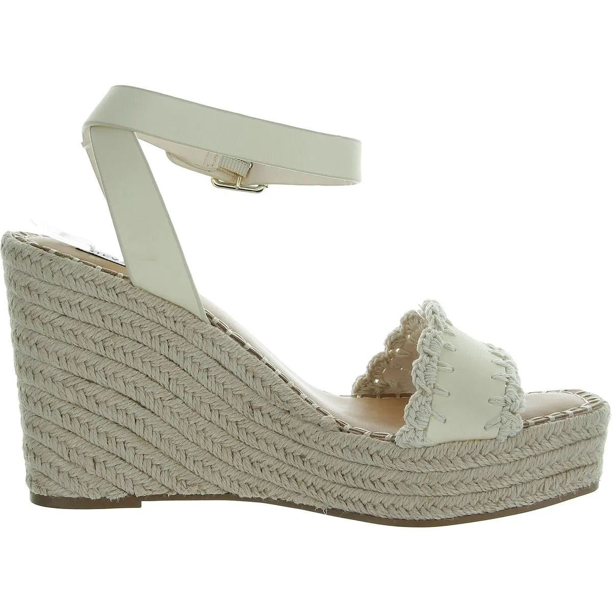 Womens Leather Slip On Espadrilles