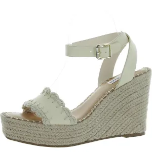 Womens Leather Slip On Espadrilles