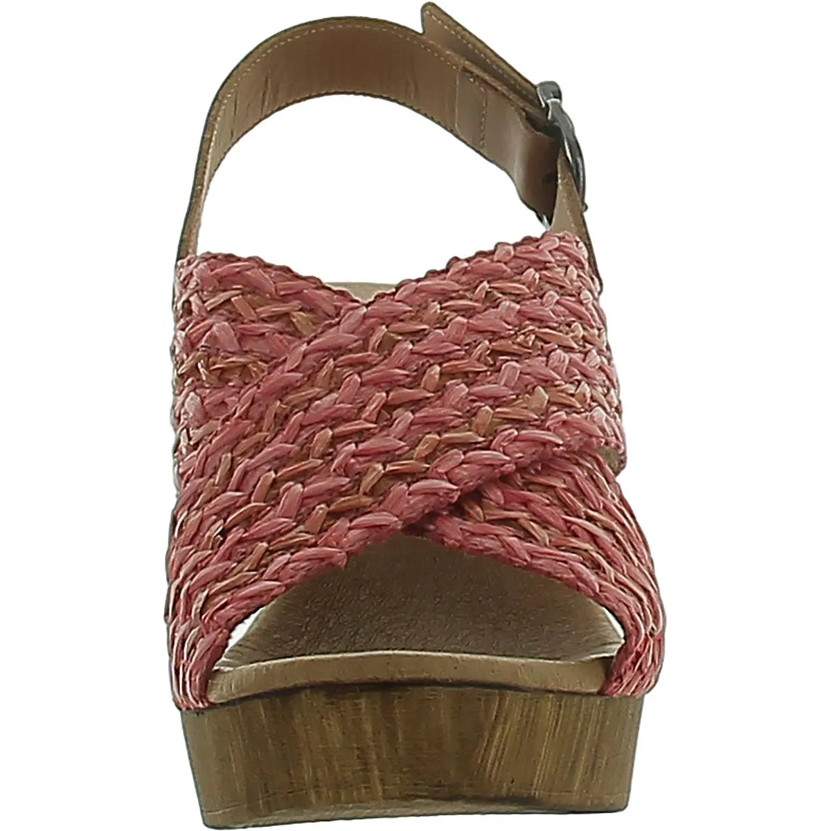 Womens Leather Woven Heels