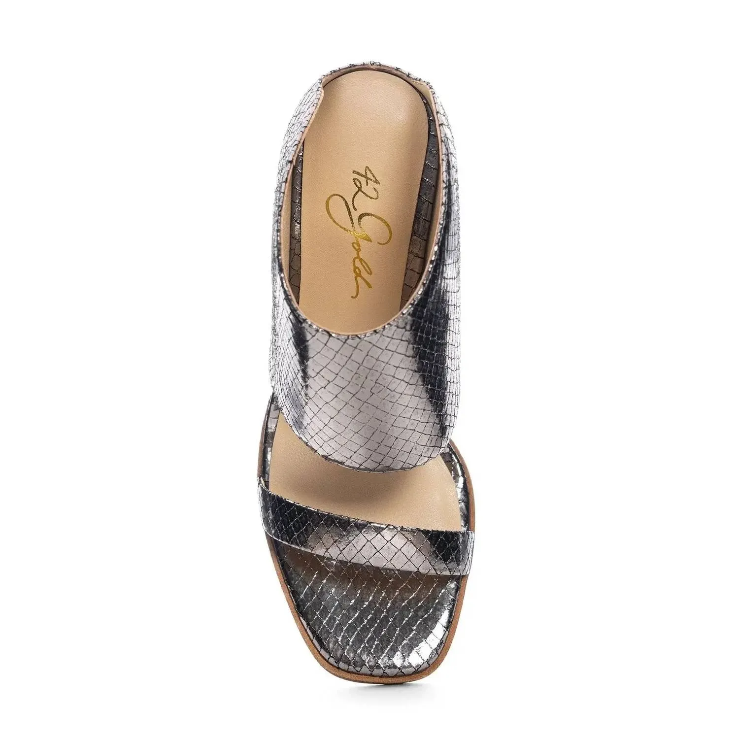 Women's Linx Metal Snake Heel In Pewter