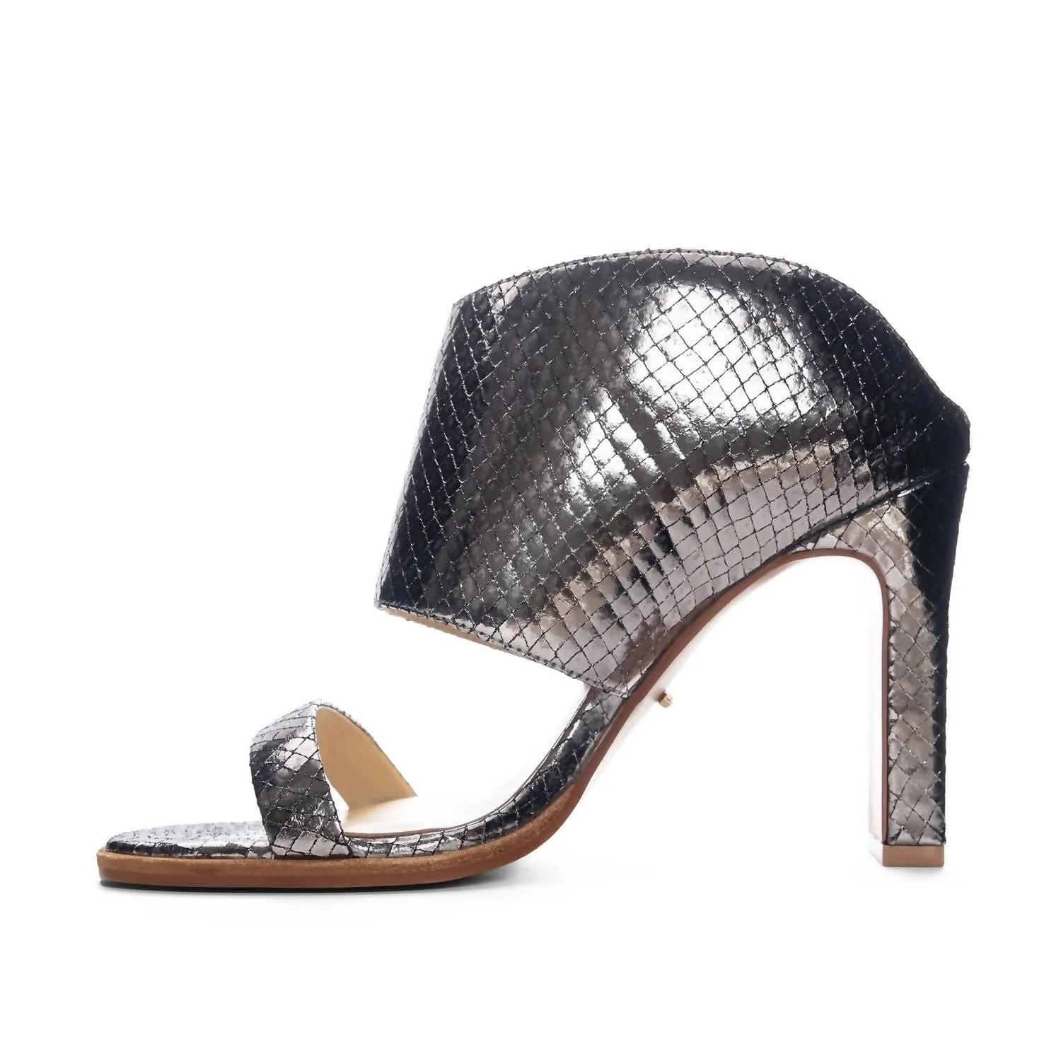 Women's Linx Metal Snake Heel In Pewter