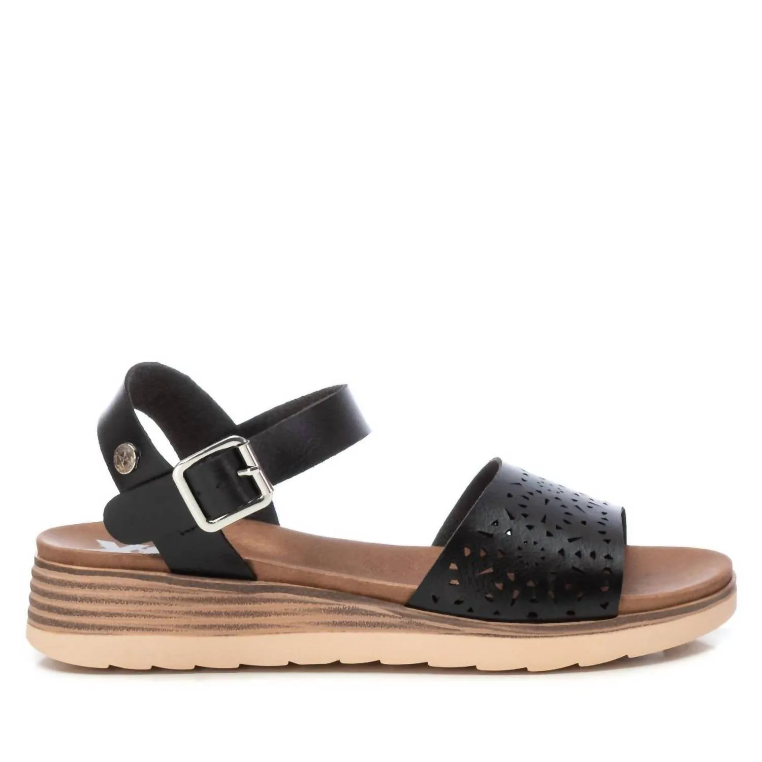 Women's Low Wedge Sandals In Black
