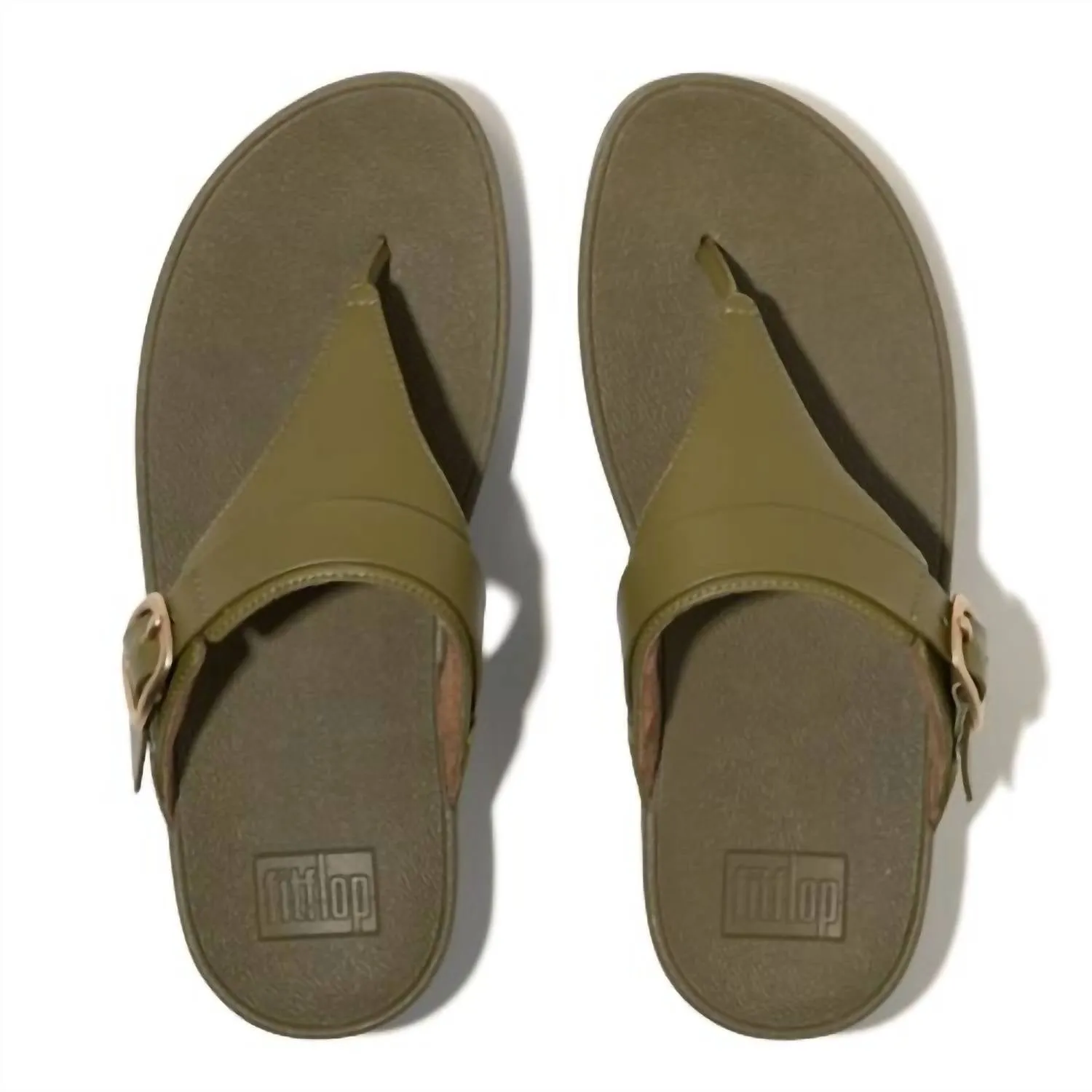 Women's Lulu Toe Post Buckle Sandal In Camo Green