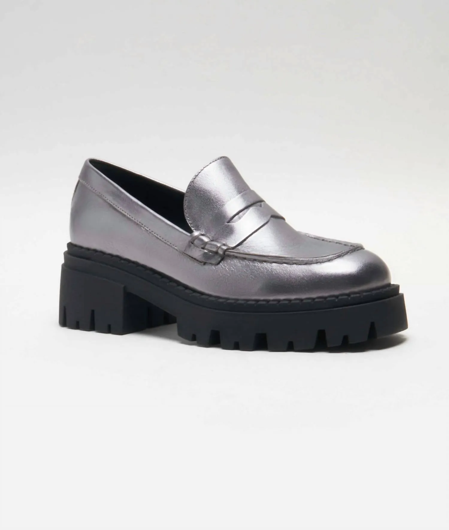 Women's Lyra Lug Sole Loafer In Silver