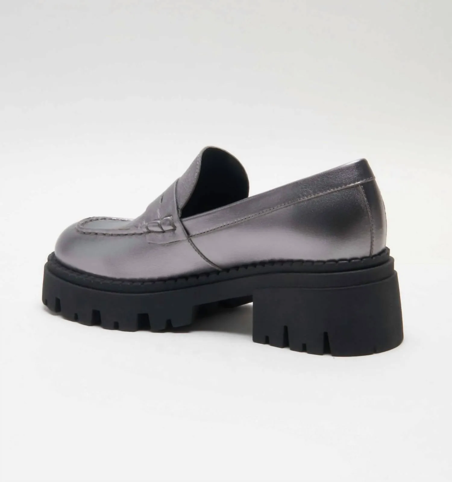 Women's Lyra Lug Sole Loafer In Silver