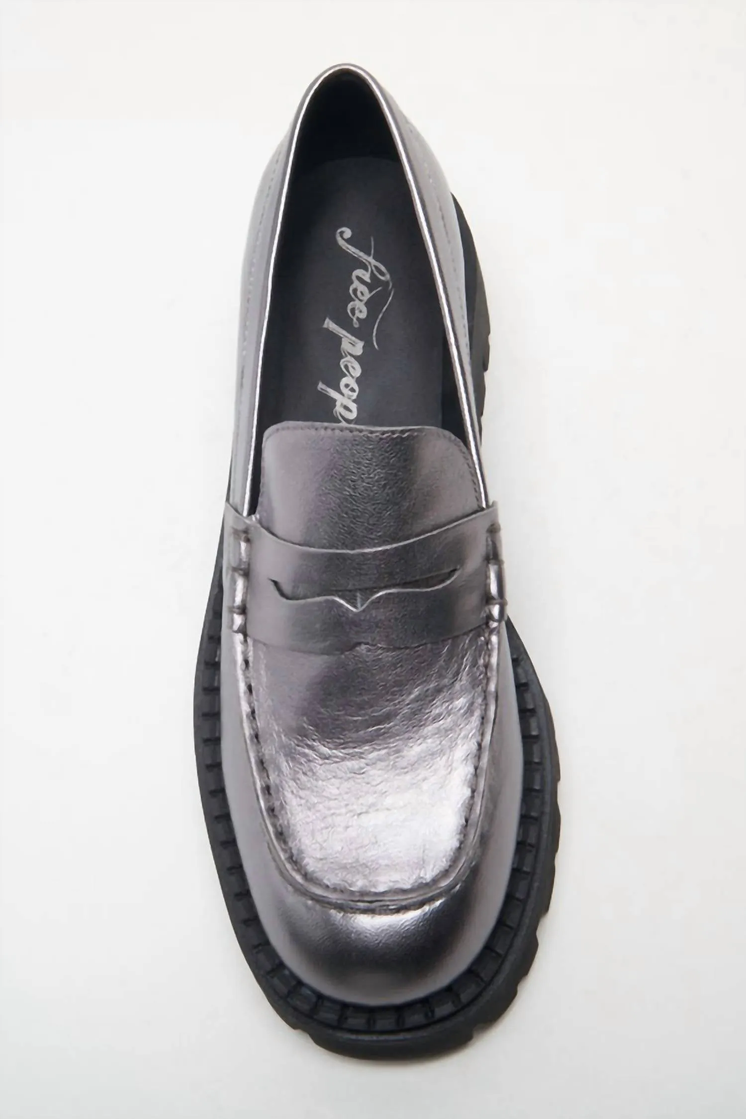 Women's Lyra Lug Sole Loafer In Silver