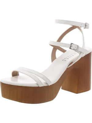 Womens Man Made Platform Ankle Strap
