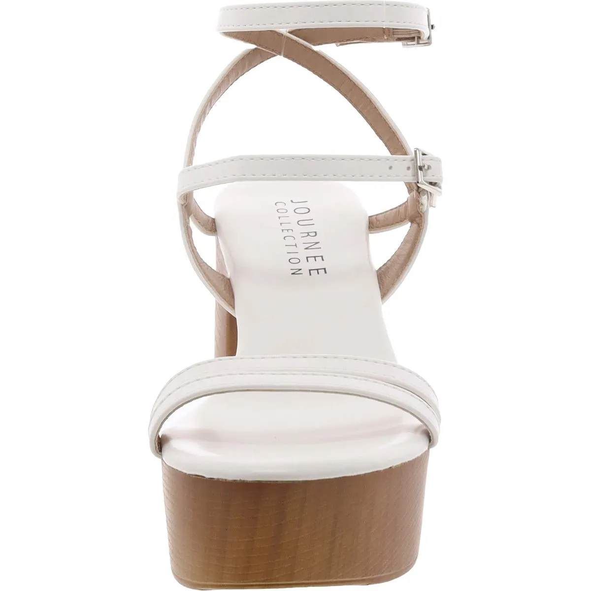 Womens Man Made Platform Ankle Strap