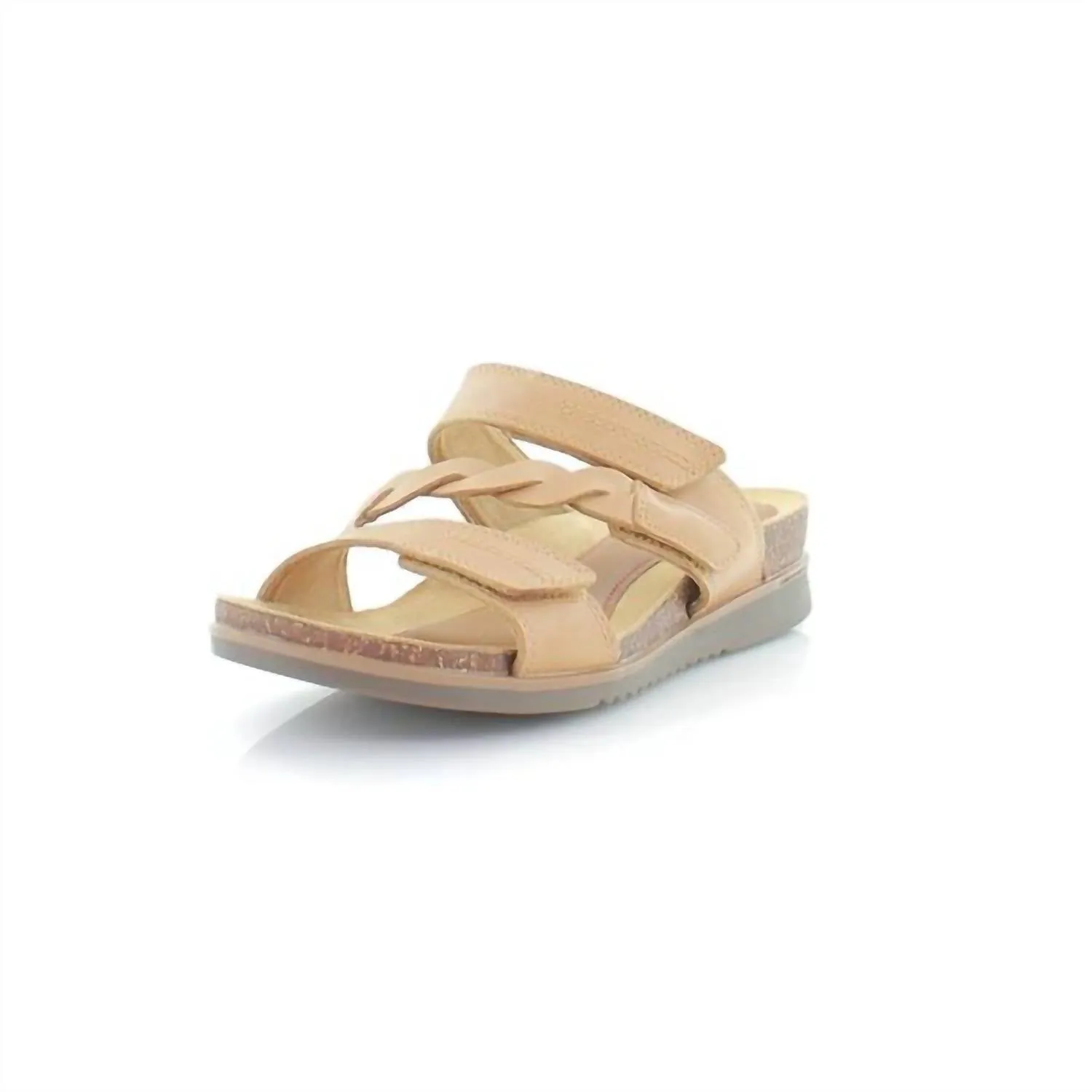 Women's May Wave Slide Sandal - Wide Width In Tan