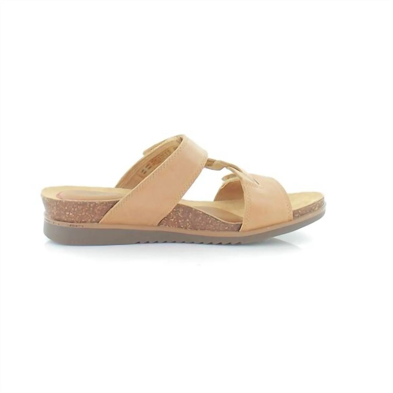 Women's May Wave Slide Sandal - Wide Width In Tan