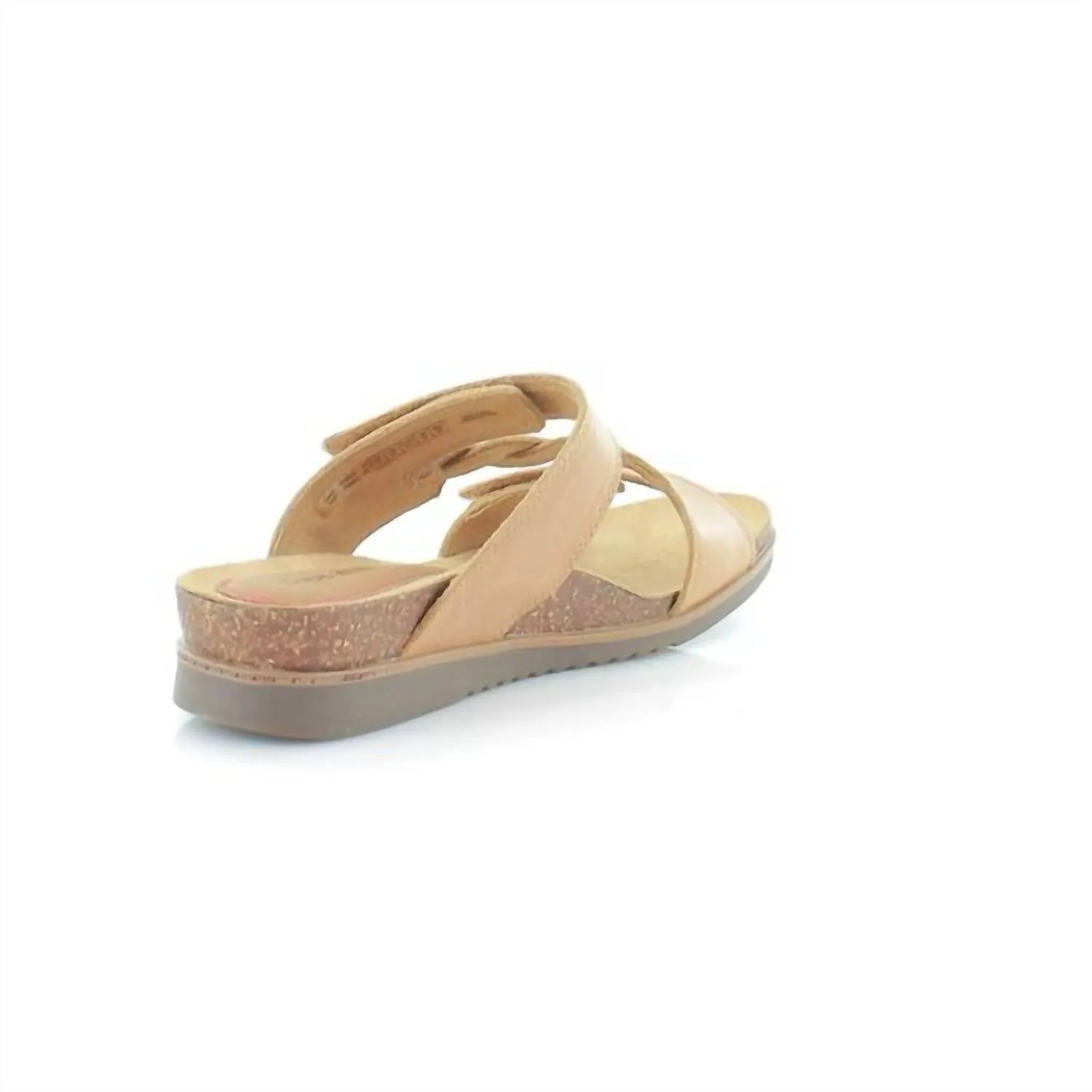 Women's May Wave Slide Sandal - Wide Width In Tan