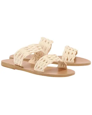 Women's Melia Woven Vachetta Sandal In Off White