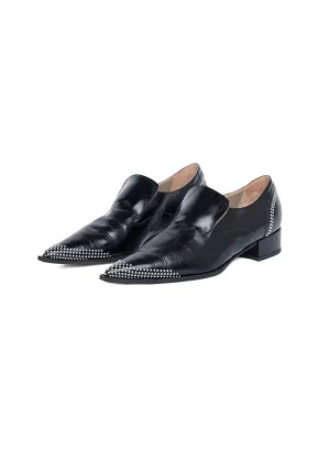 Women's Melissa Studded Leather Shoe In Black