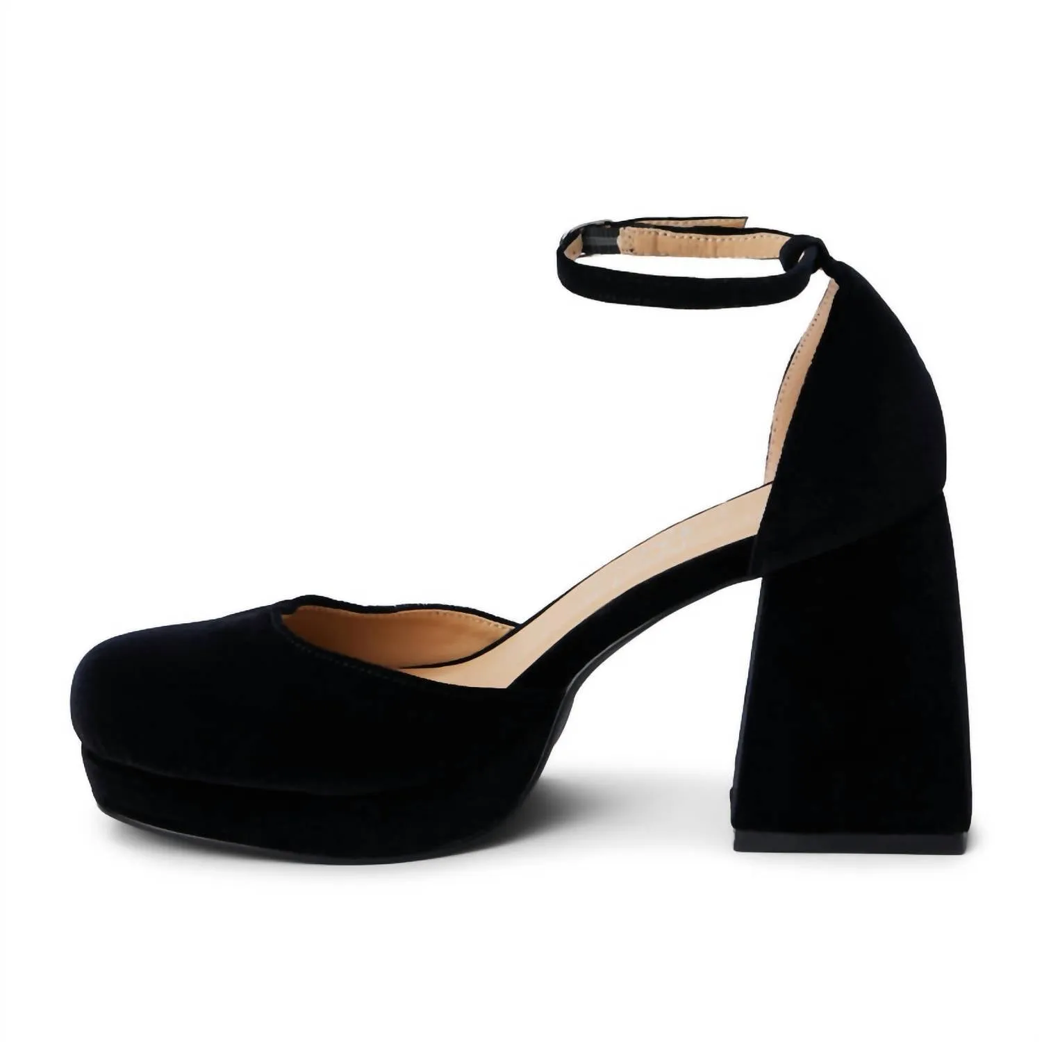Women's Misha Heeled Sandal In Black Velvet