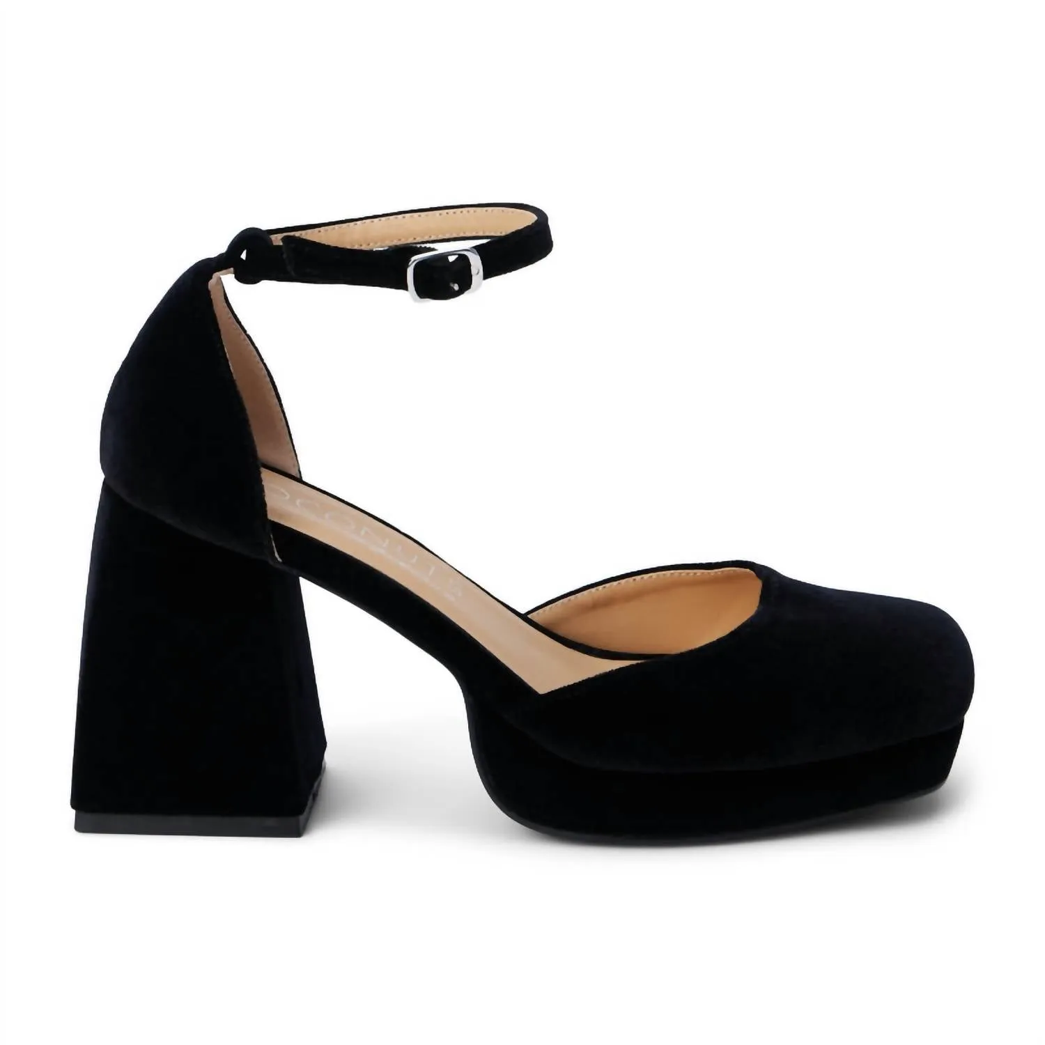 Women's Misha Heeled Sandal In Black Velvet