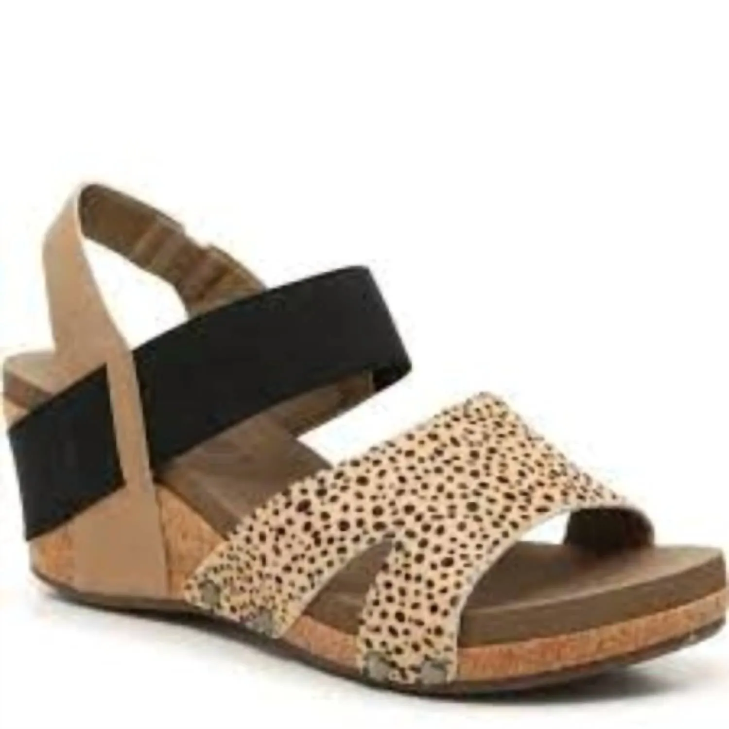 Women's Newton Wedge Sandal In Brown Speckled