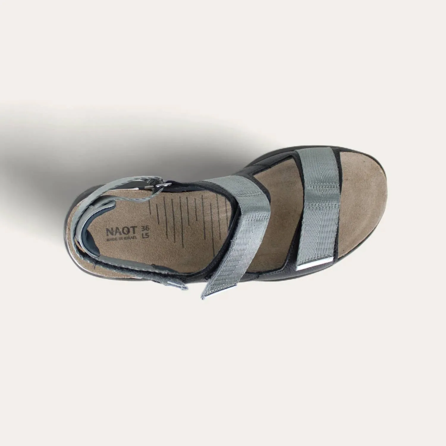 Women's Odyssey Sandals - Medium In Soft Black / Sterling / Soft Silver
