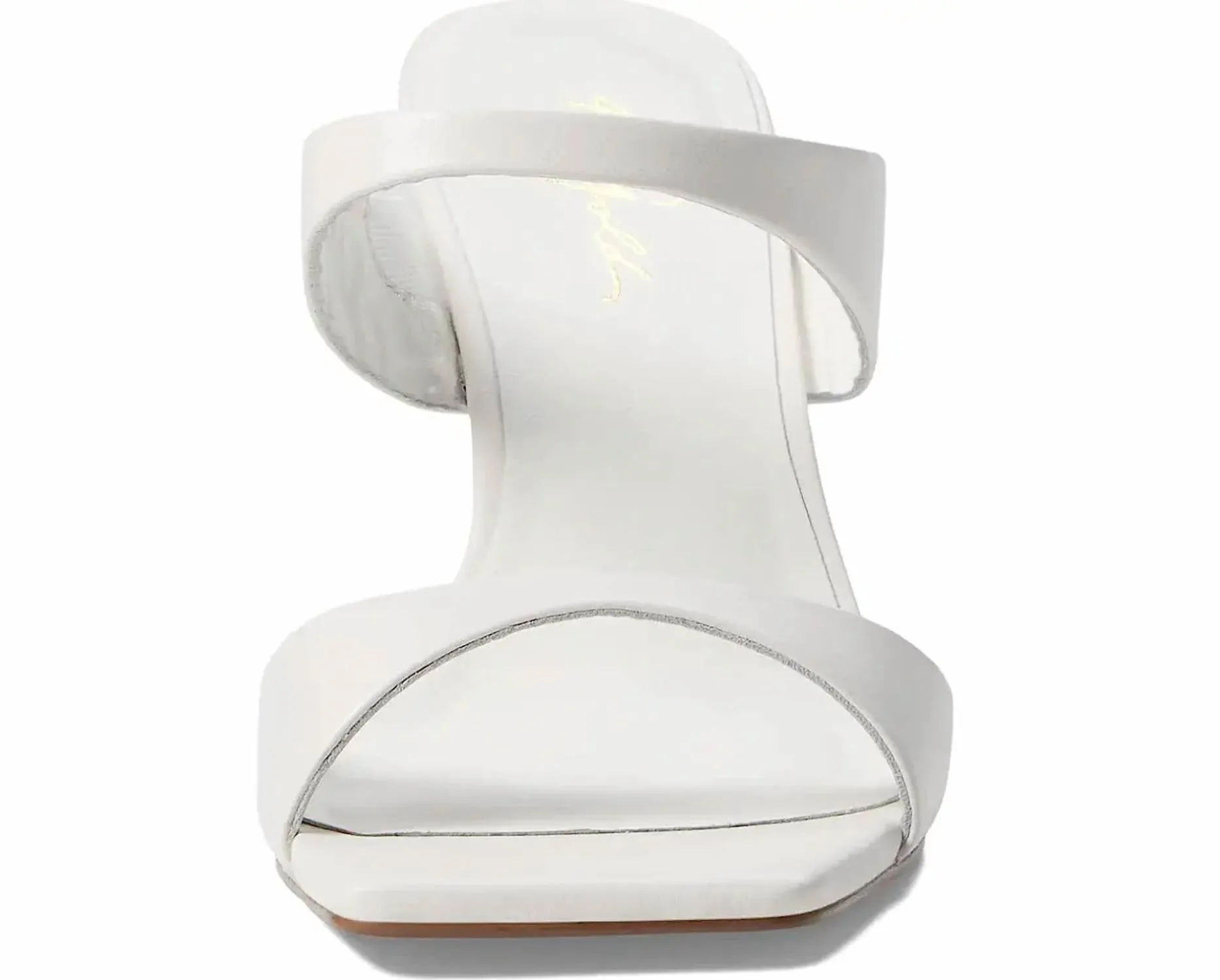 Women's Omira Squared Toe Wedge Heels In White Leather