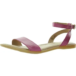 Womens Padded Insole Leather Ankle Strap