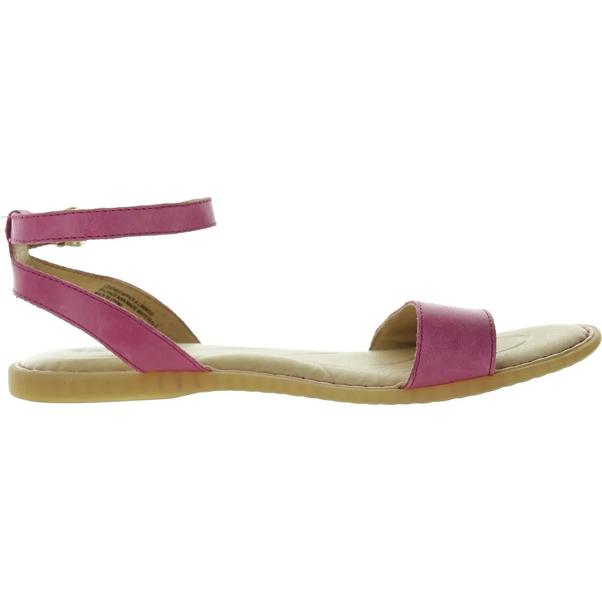 Womens Padded Insole Leather Ankle Strap
