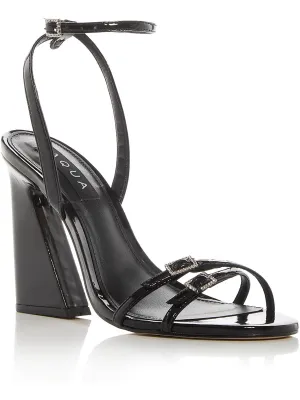 Womens Patent Round toe Ankle Strap